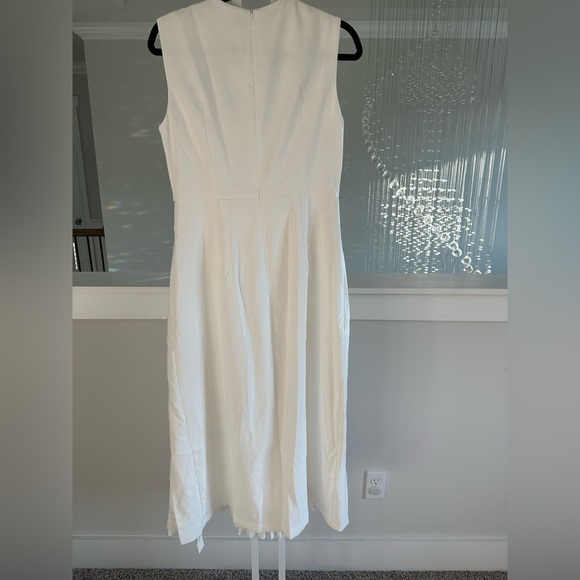 Commense White Dress with Pleated Front - Picture 8 of 9